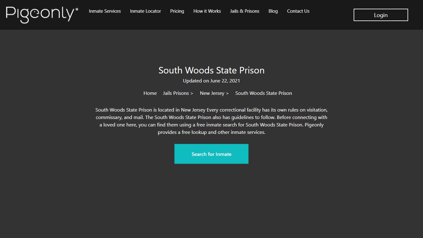 South Woods State Prison Inmate Search | New Jersey